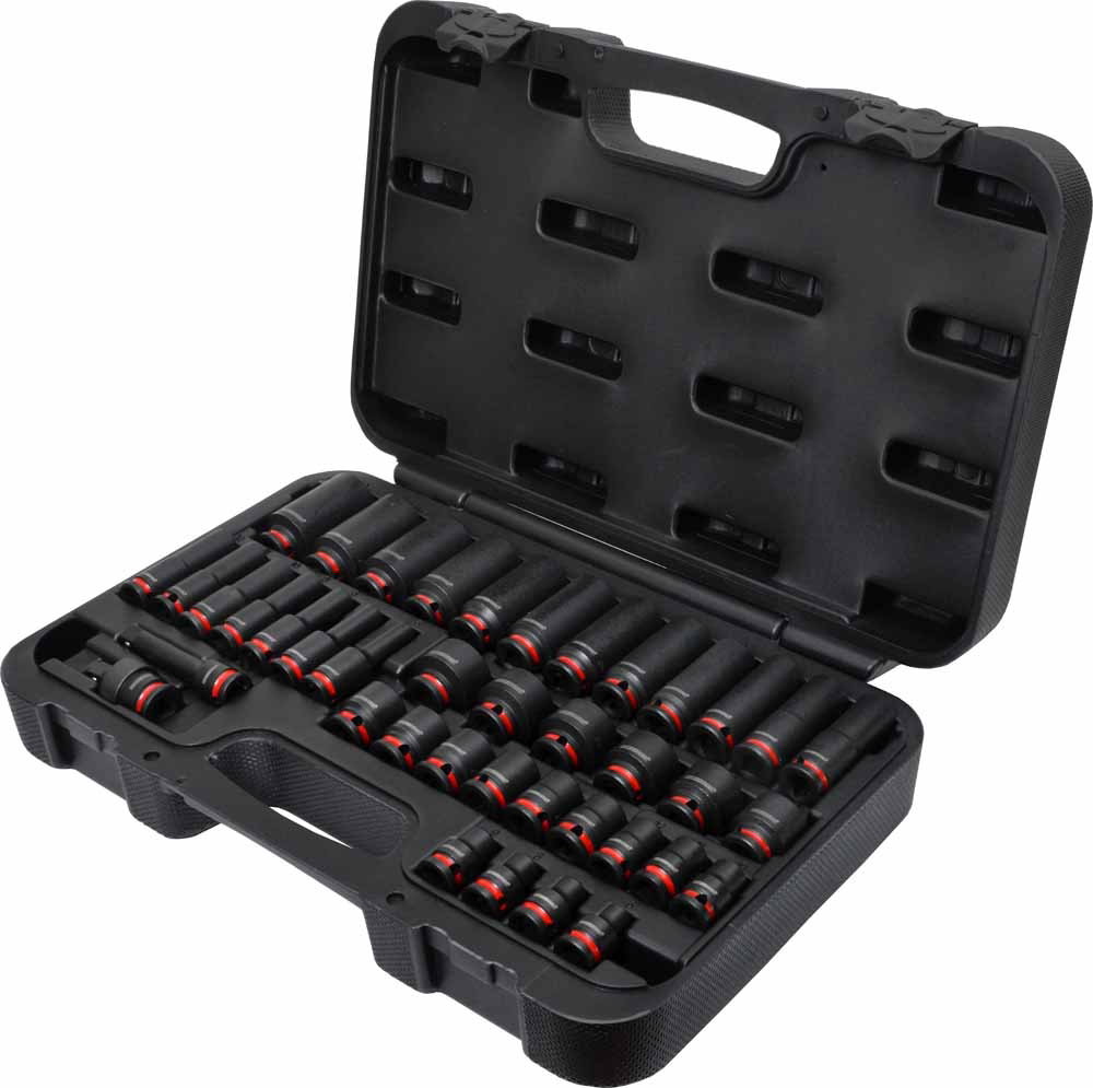 3/8" Impact Socket Set 6-24mm Shallow and Deep + UJ + Ext