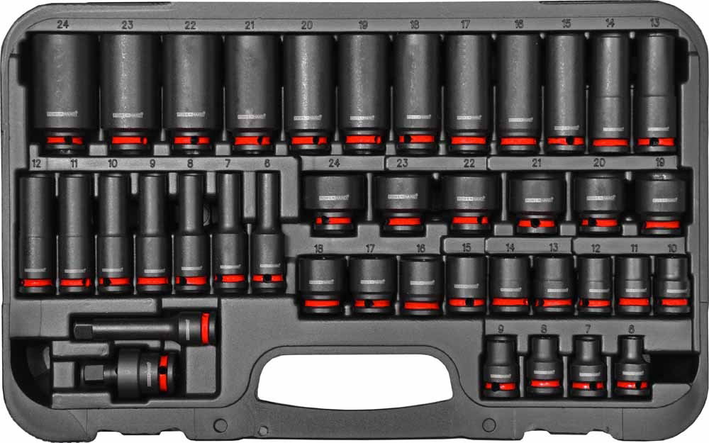 3/8" Impact Socket Set 6-24mm Shallow and Deep + UJ + Ext - Image 2