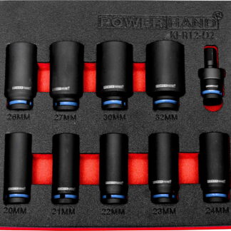 1/2" Deep Impact Socket Set in EVA Foam 20-32mm