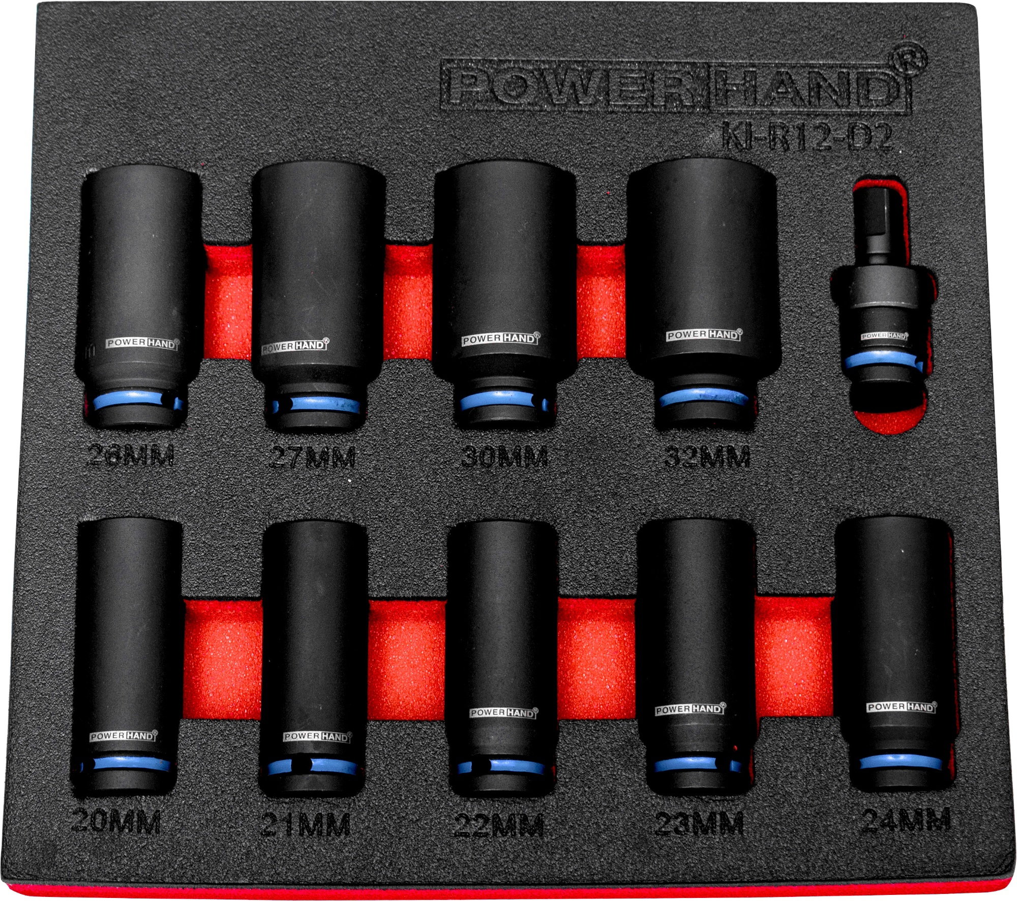 1/2" Deep Impact Socket Set in EVA Foam 20-32mm