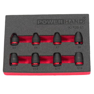 3/8" E Torx Set in EVA Foam