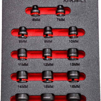 3/8" Low Profile Impact Socket Set in EVA Foam 6-19mm