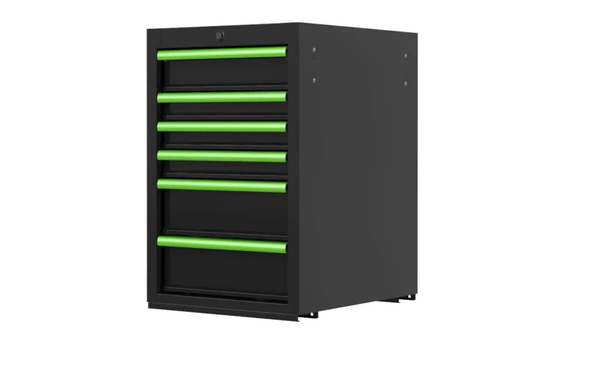 20 Inch 6 Drawer Cabinet Matt Black With Trim Colour Options