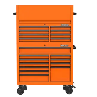 45" 19 Drawer Stack - Orange w/Black Trim