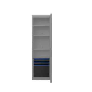 3 Drawer Kit (Only) For Side Locker Gloss Black With Trim Colour Options