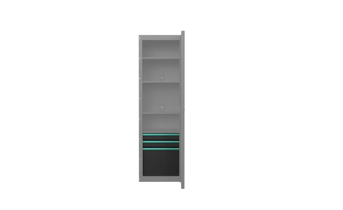 3 Drawer Kit (Only) For Side Locker Gloss Black With Trim Colour Options - Image 5