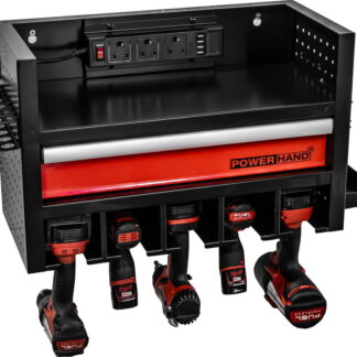 Powertool Storage Rack single drawer w/ Power Bank +  USB