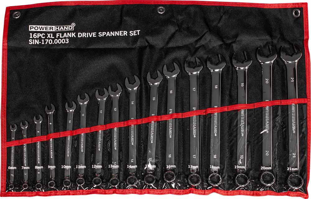 Powerhand 16Pc XL Flank Drive Spanner Set