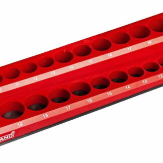 Powerhand 3/8 Dr Magnetic Socket Organizer 30 Holes Red