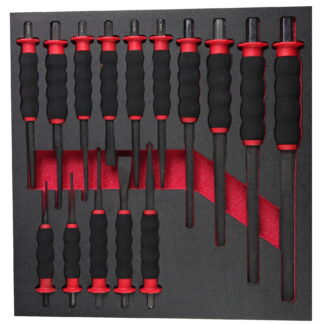 15pc Powerhand Ergonomic Soft Grip Punch set