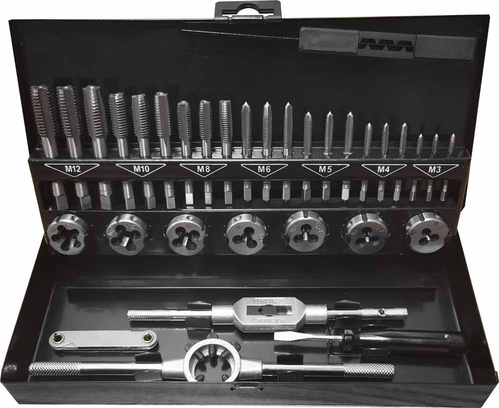 32Pc Tap & Die Set Metric M3-M12