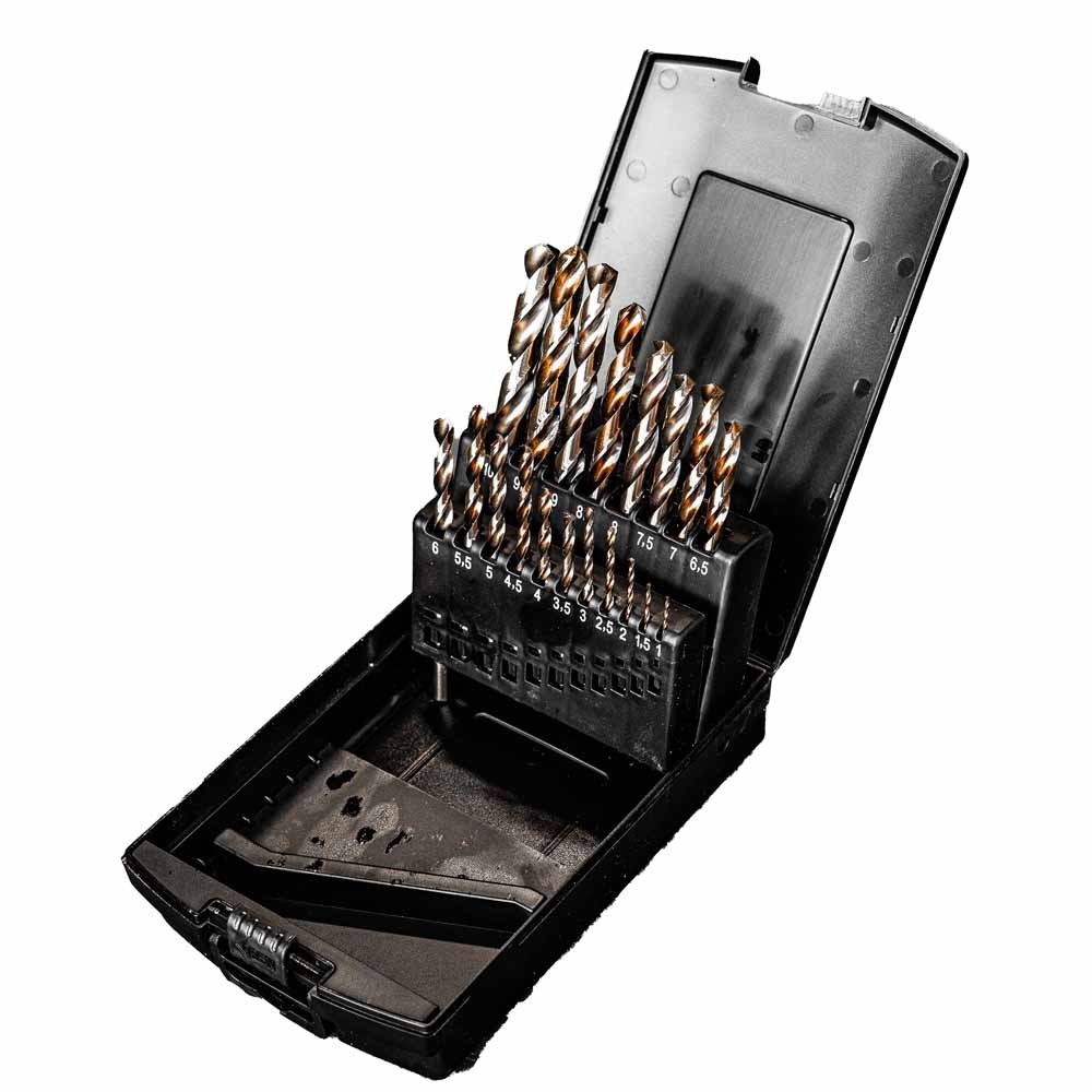 19pcs HSS-G CO5 (Cobalt 5%) Drill set (1-10mm)