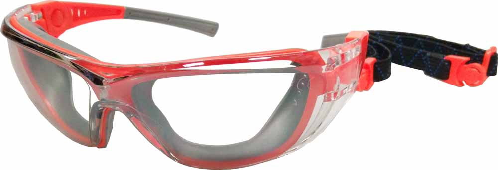 Orange Anti Fog Clear Lens Safety Glasses - Image 3