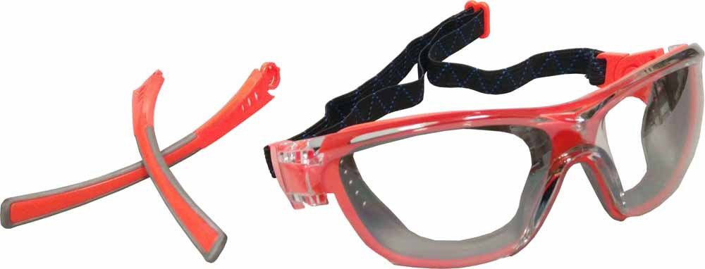 Orange Anti Fog Clear Lens Safety Glasses - Image 5