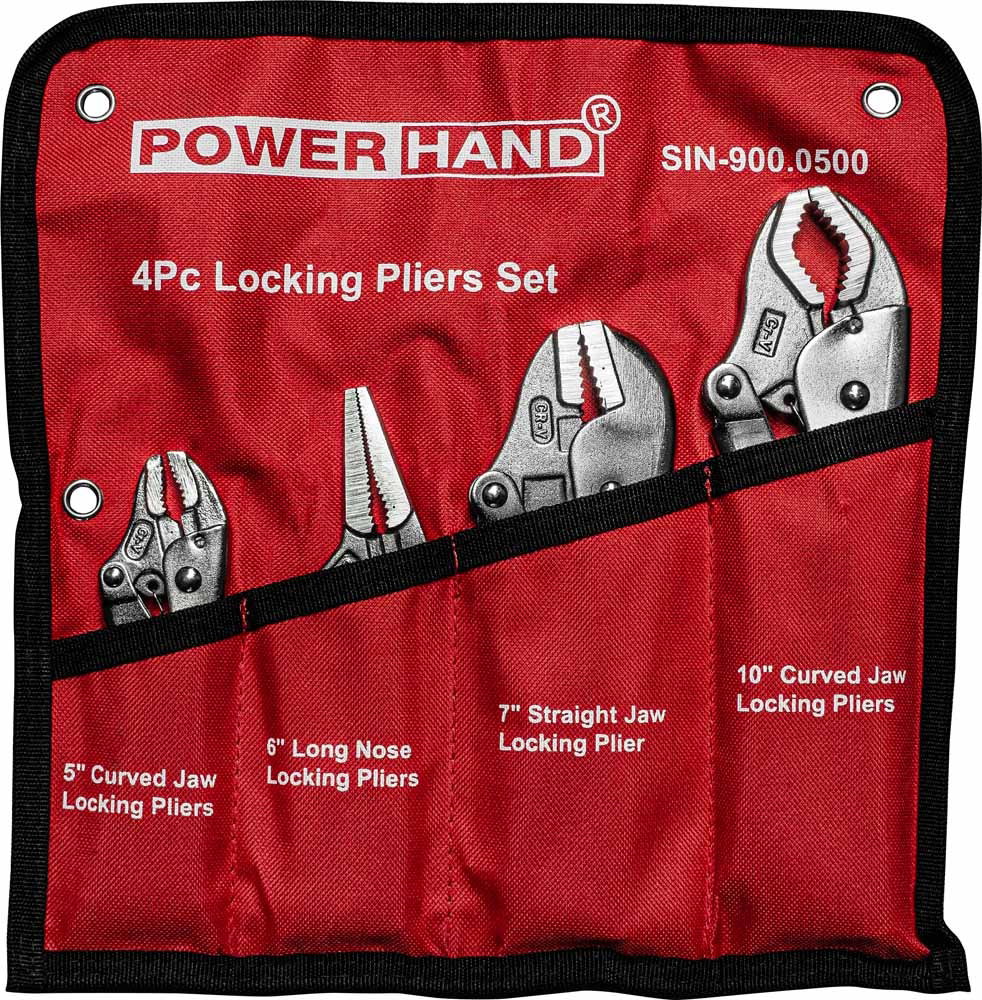 Powerhand 4Pc Locking Pliers Set