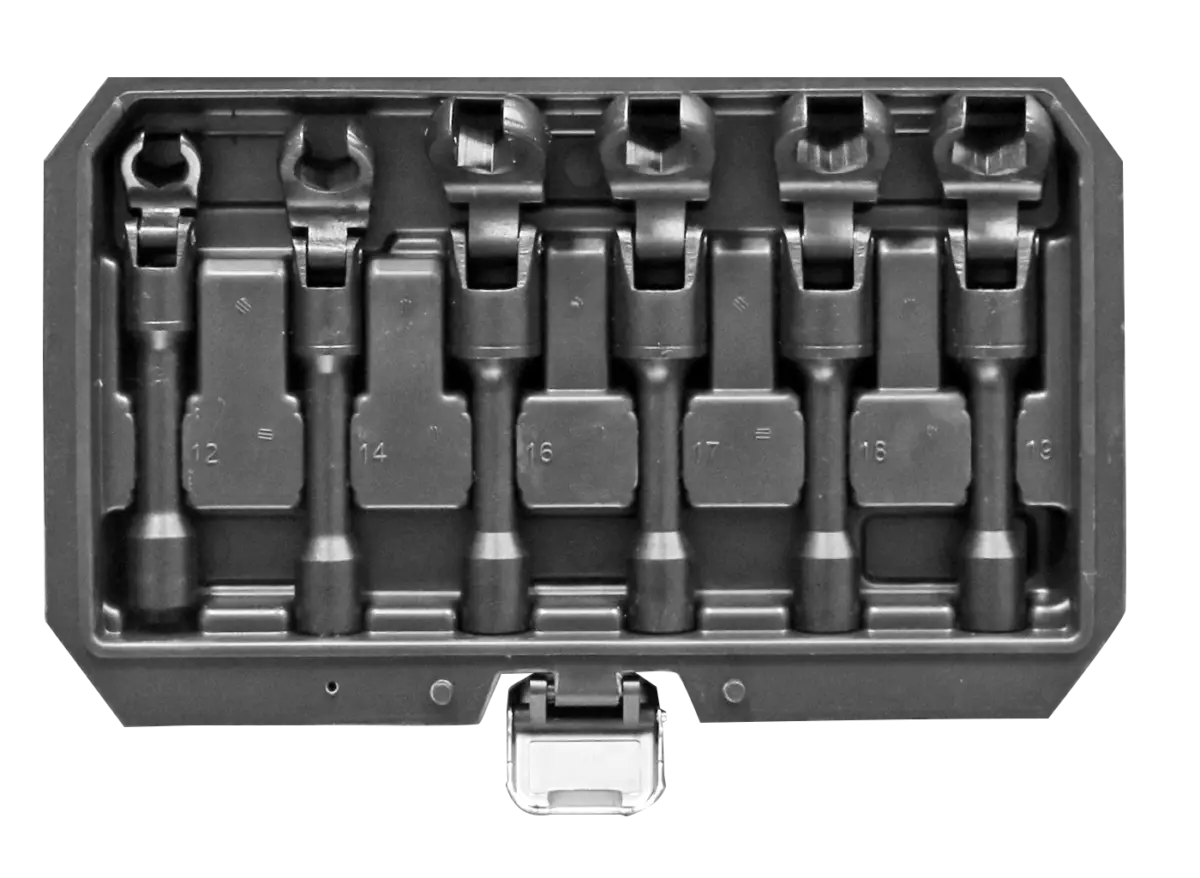 Powerhand 6Pc Long Flex-Head Crows Foot Wrench Set