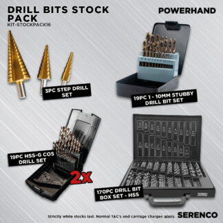 KIT-STOCKPACK16 - Powerhand Drill Bits Stock Pack