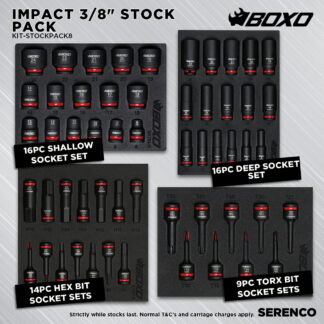 KIT-STOCKPACK8 - Boxo Impact Socketry 3/8" Stock Pack