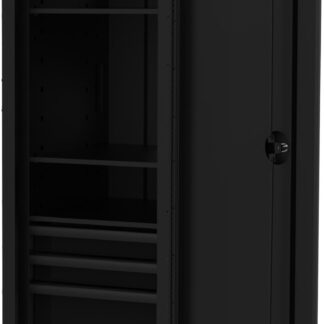 Full Height Side Locker w/4 Shelves & 3 Drawers - Black