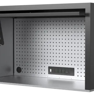 53” x 24" Hutch w/ Matt Black Handle Gloss Black