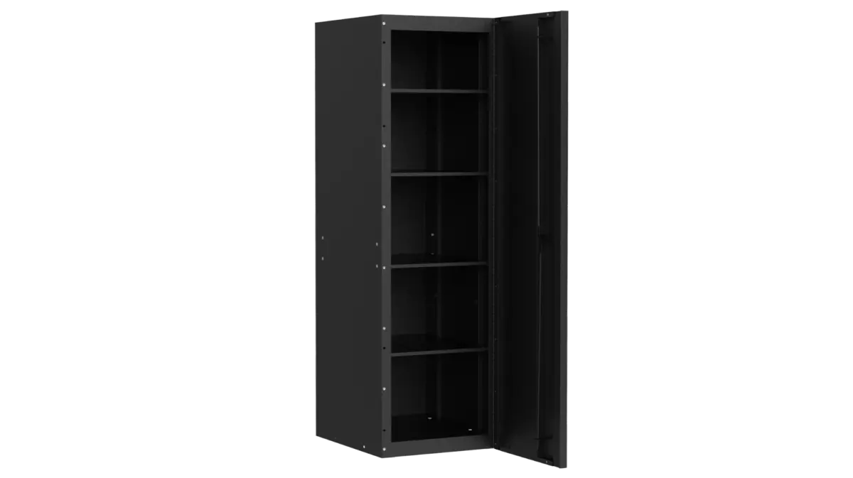 19 Inch Full Height Side Locker Matt Black Body