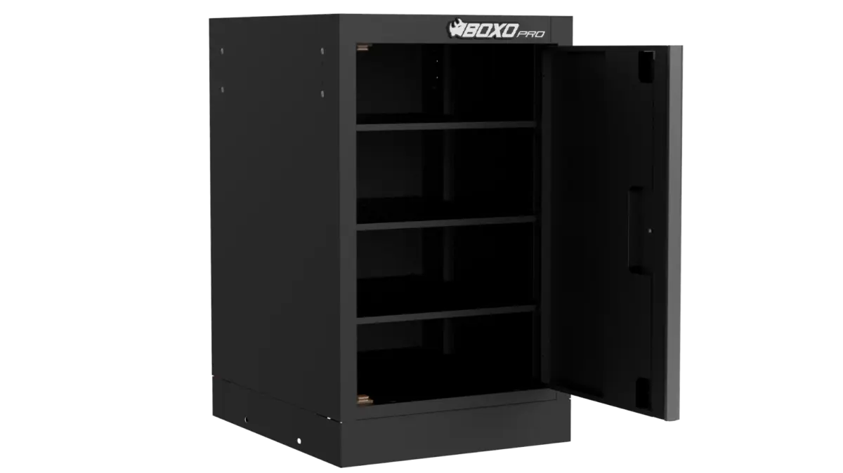 20 Inch Half Height Side Locker Matt Black Body