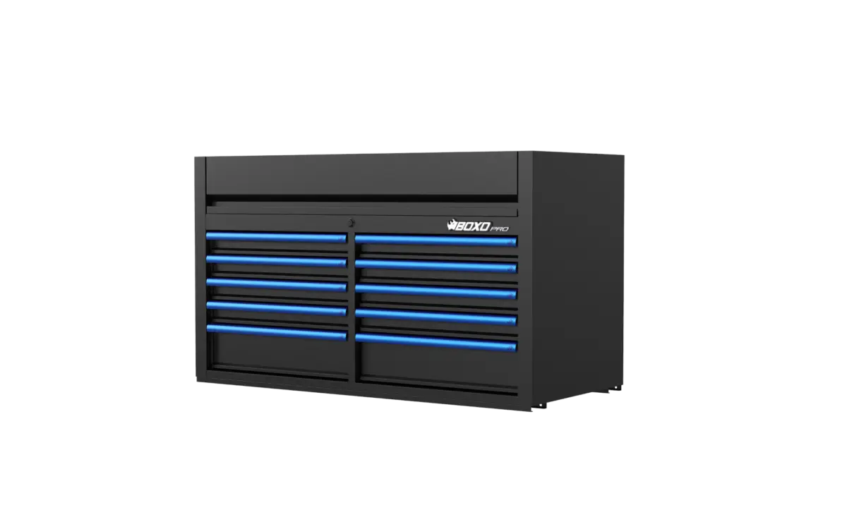 53 Inch 10 Drawer Top Box MATT Black With Trim Colour Options - Image 7