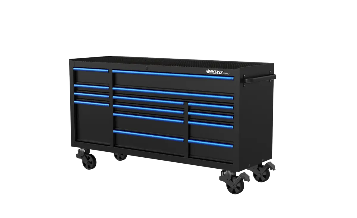 72 Inch Roll Cabinet Matt Black With Trim Colour Options - Image 7