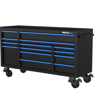 14 Pc Drawer Trim Kit_Anodized Blue for 72" Roller Cabinet