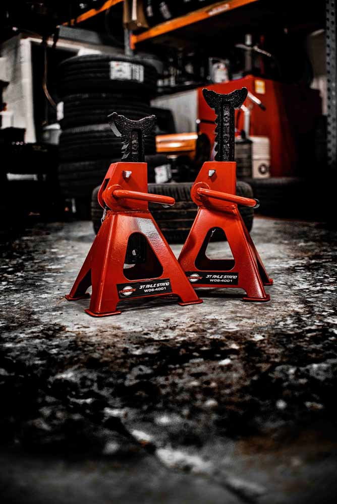 3T Locking Axle Stands with Extra Pin - Pair - Image 2