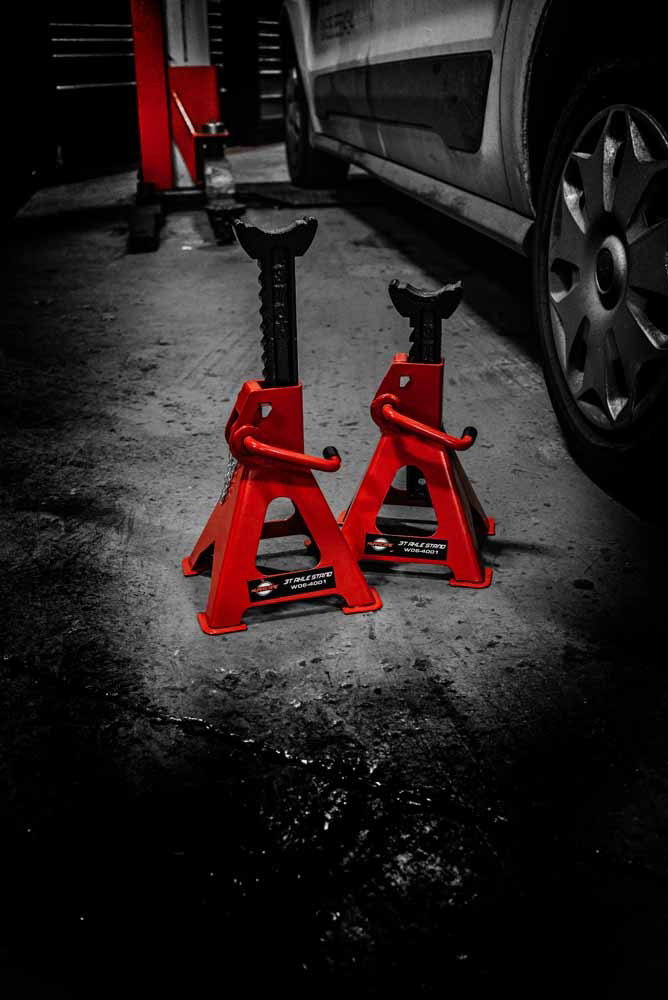 3T Locking Axle Stands with Extra Pin - Pair - Image 3