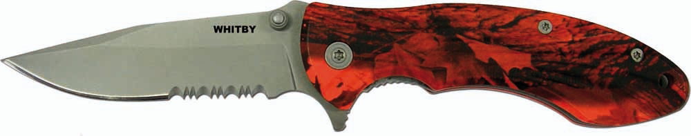 Orange Camo Lock Knife