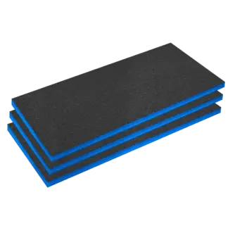 Easy Peel Shadow Foam® 1200 x 550 x 50mm, Blue/Black - Pack of 3 [SFPK50B]