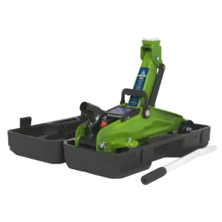 Short Chassis Trolley Jack with Storage Case 2 Tonne - Green [1050CXDHV]
