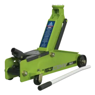 Heavy-Duty Long Reach Trolley Jack 3 Tonne - Green [1153CXHV]