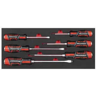 Premier Hammer-Thru Screwdriver Set with Tool Tray 6pc [TBT54]