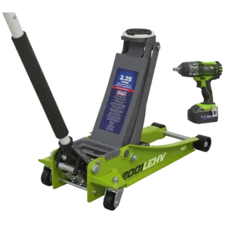 Trolley Jack & Cordless Impact Wrench Combo - Green [2001LEHVCOMBO]