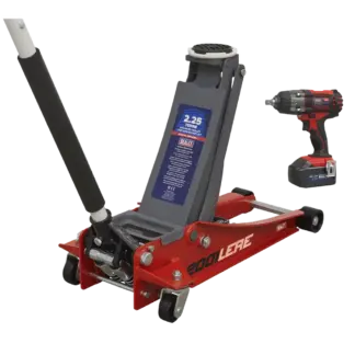 Trolley Jack & Cordless Impact Wrench Combo - Red [2001LERECOMBO]