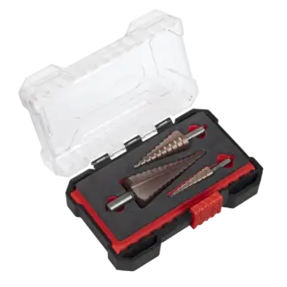 Premier Straight Flute HSS Cobalt Step Drill Bit Set 3pc [AK4733]