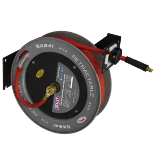 15m Retractable Rubber Air Hose with Steel Reel 10mm ID [SA841]