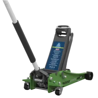 Low Profile Trolley Jack with Rocket Lift 3 Tonne - Green [3000LEHV]