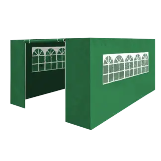 Dellonda Premium Side Walls/Doors/Windows for Gazebo/Marquee, Fits 3 x 4.5m Models - Dark Green [DG152]