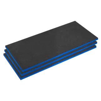 Easy Peel Shadow Foam® 1200 x 550 x 30mm, Blue/Black - Pack of 3 [SFPK30B]