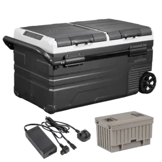 Dellonda Portable Fridge Freezer/Cool Box 75L with 11.1V Portable Battery & AC/DC 230V Adaptor [DL172]