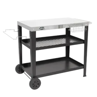 Dellonda Plancha Trolley with Utensil Holder - Stainless Steel Top [DG263]
