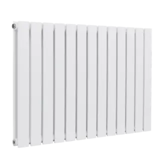 Baridi Horizontal Radiator Contemporary Double Flat Panel Design 600 x 910mm – White [DH351]