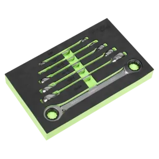 Siegen Double End Ratchet Ring Spanner Set 6pc [S0636]
