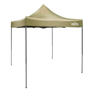 Dellonda Premium 2x2m Pop-Up Gazebo, Heavy Duty, PVC Coated, Water-Resistant Fabric, Supplied with Carry Bag, Rope, Stakes & Weight Bags - Beige Canopy [DG126]