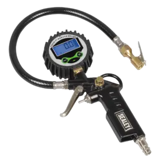 Digital Pistol Grip Tyre Inflator with Clip-On Connector [SA332D]