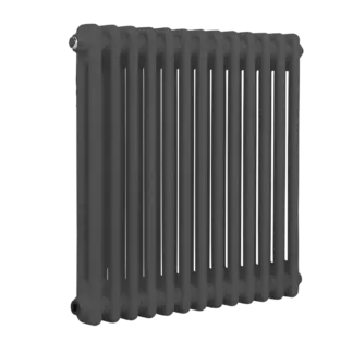 Baridi Horizontal Traditional 2 Column Radiator 600 x 607mm – Anthracite [DH357]